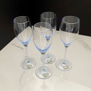SET of 4 Elite Blue Flutes by Mikasa